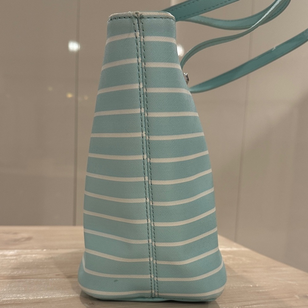 Kenneth Cole Reaction Aqua and White Tote - Picture 5 of 9